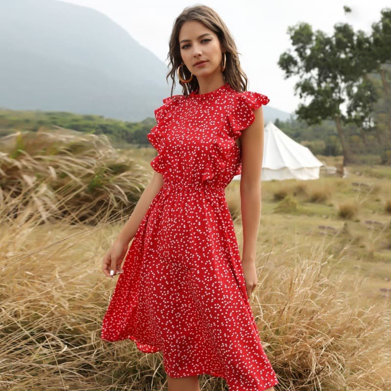 Vestido Largo de Gasa para Mujer - Modelo Maxi