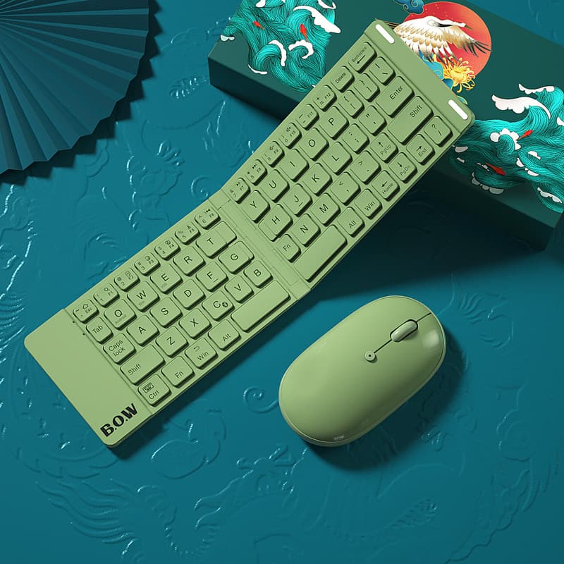 Set Teclado y Ratón Bluetooth Plegable Inalámbrico