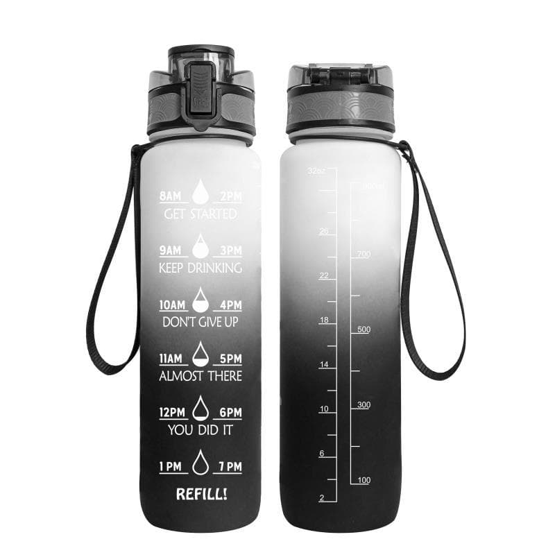 Botella de agua deportiva transparente 1L Kawaii sin BPA