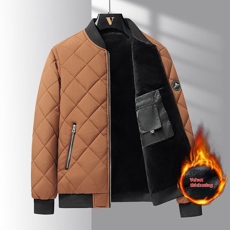 Chaqueta de Beisbol Acolchada Rombos Hombre Invierno