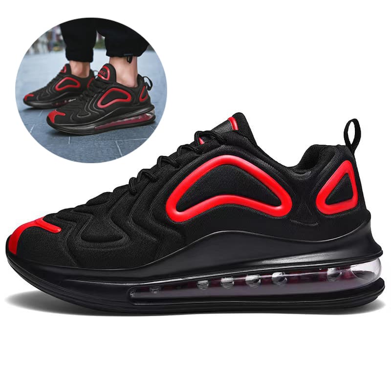Zapatillas Deportivas Negras con Cámara de Aire Transpirables