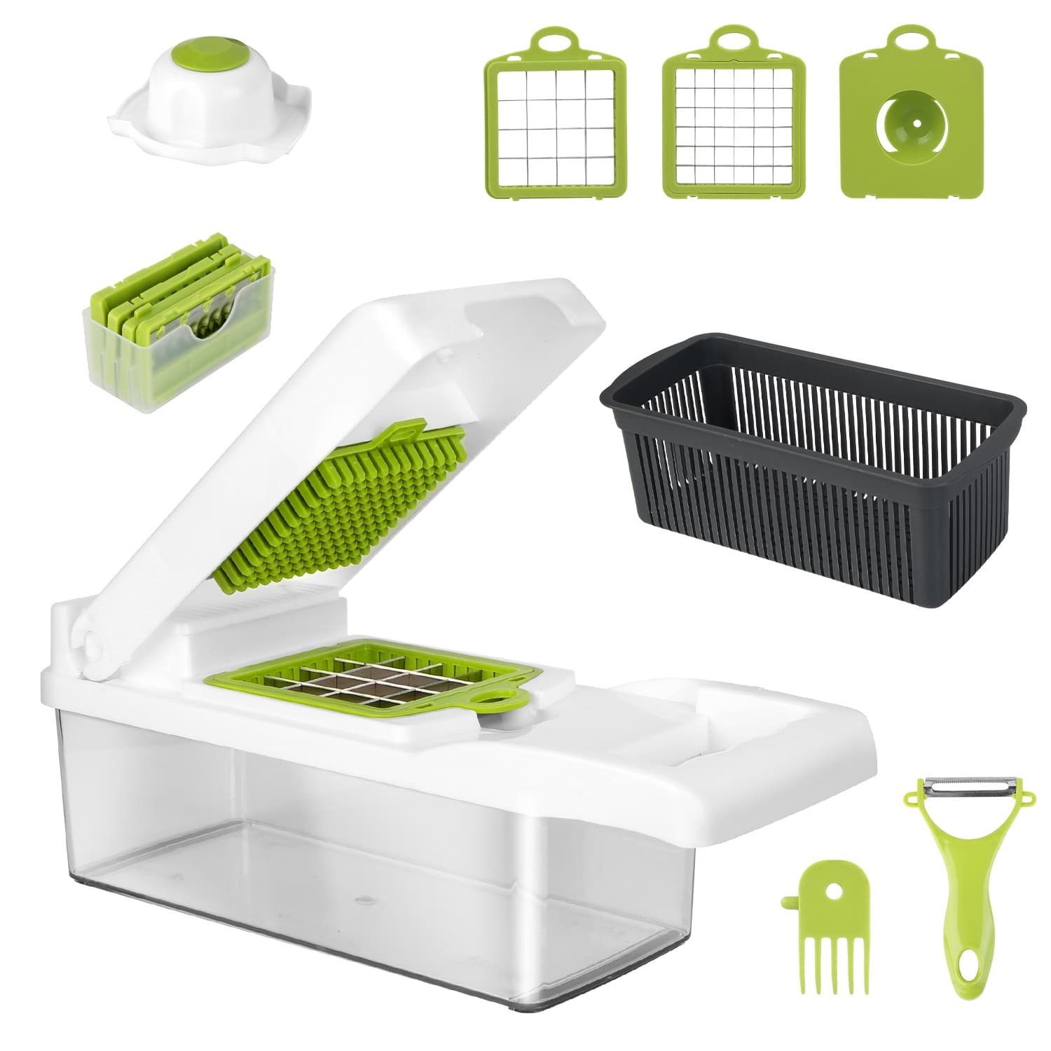 Set 12 en 1 Picador de Verduras con Contenedor