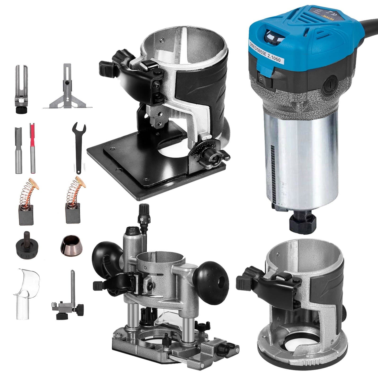Fresadora Compacta 800W - 3 Bases Intercambiables