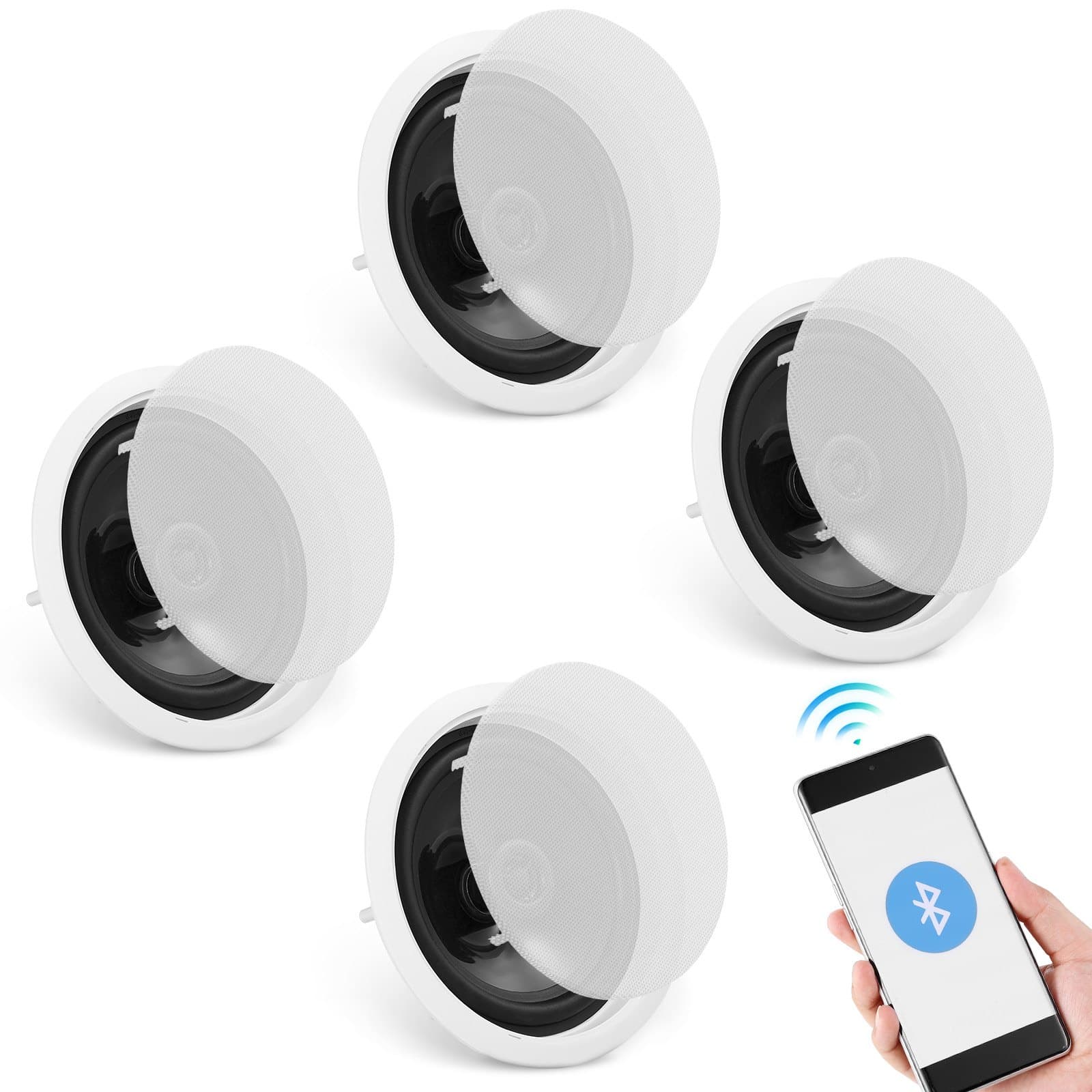 Kit 4 Altavoces Bluetooth Empotrados Techo 150W
