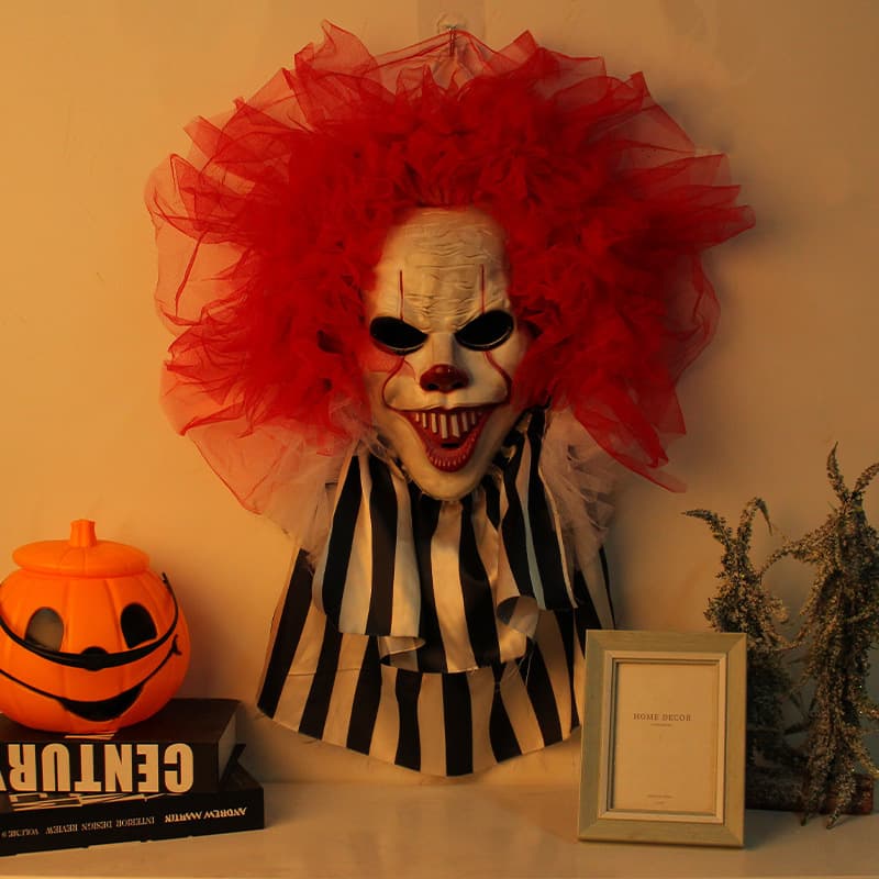 Corona de Payaso Halloween para Puerta