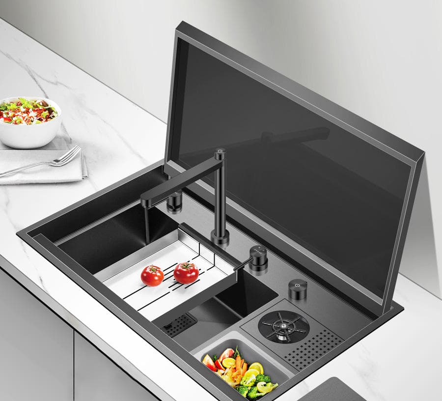 Fregadero de Acero Inoxidable con Tapa