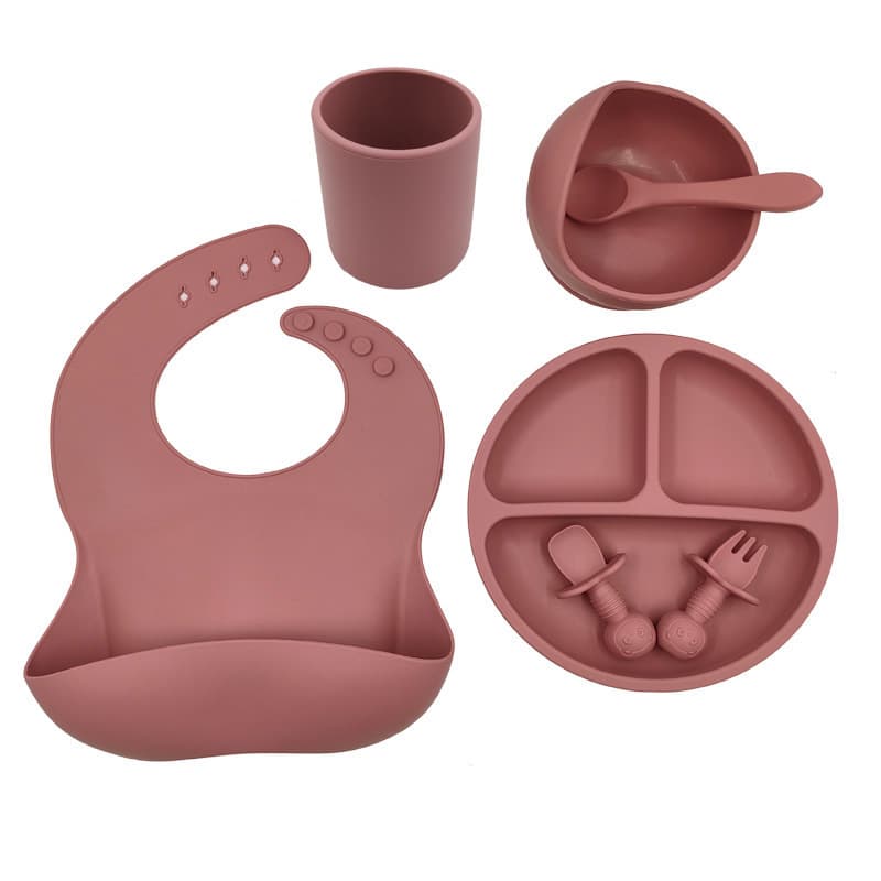 Set Completo Bebé: Babero de Silicona, Cubiertos y Vaso