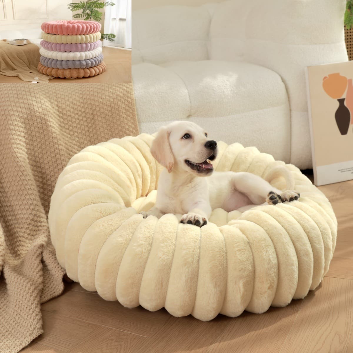 Cama Nido Redonda Cálida para Mascotas