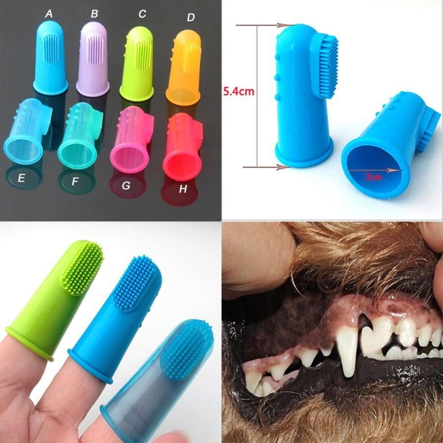 Cepillo de Dientes de Dedo Super Suave para Mascotas