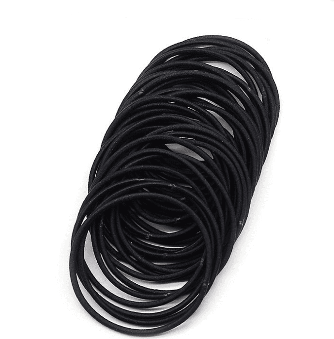 Gomas Elásticas para el Pelo Negras - Juego de Coletas