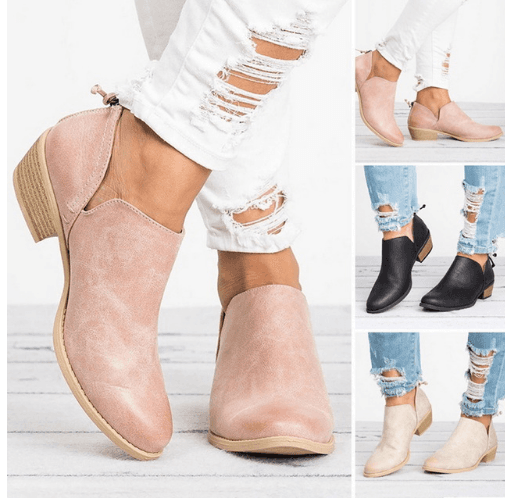 Botas Retro de Tacón Alto para Mujer