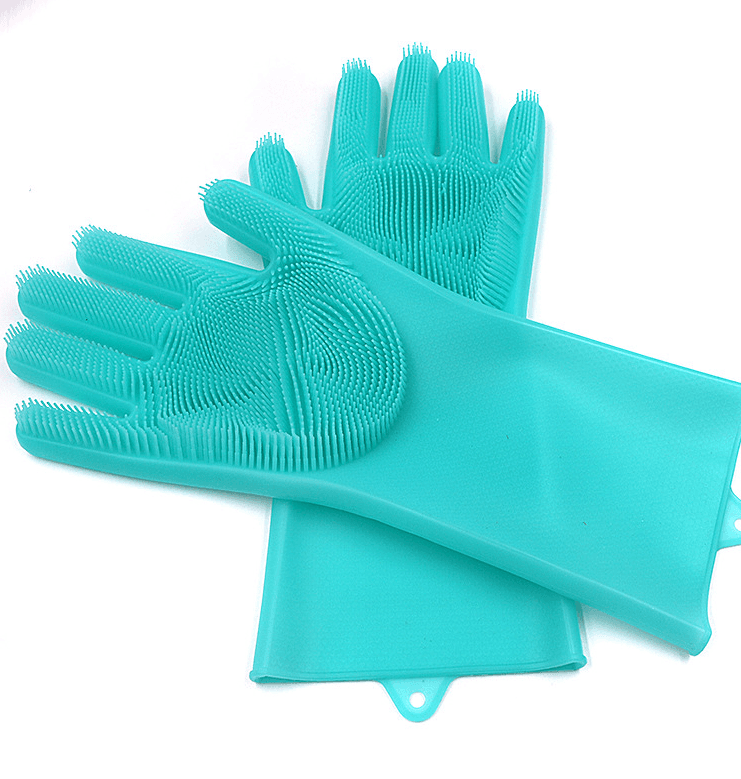 Guantes de silicona para limpiar y fregar resistentes al calor