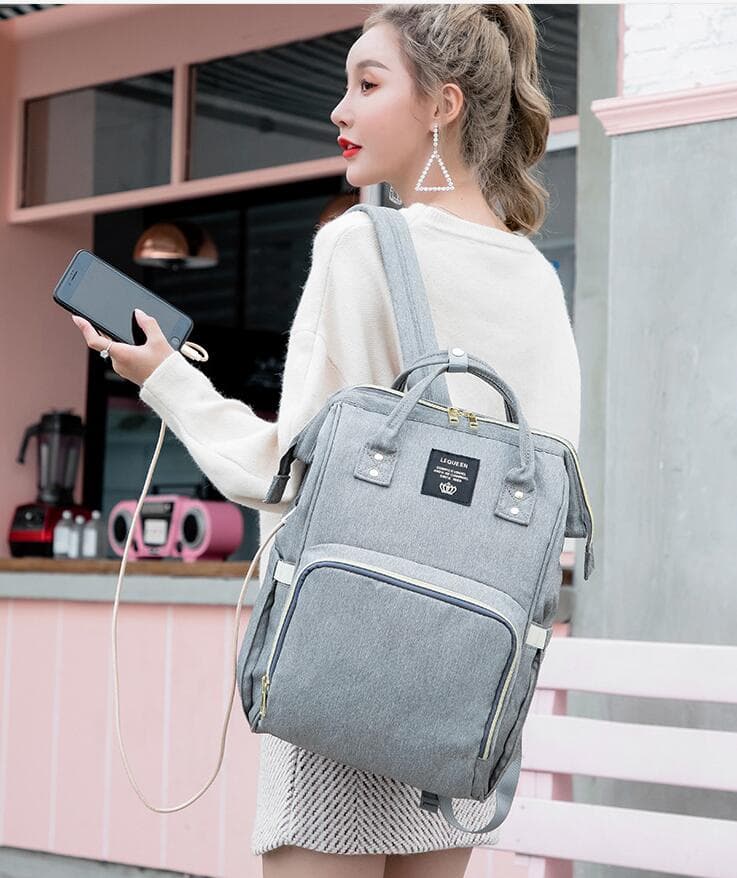 Mochila Maternal Cambiador de Gran Capacidad con Puerto USB