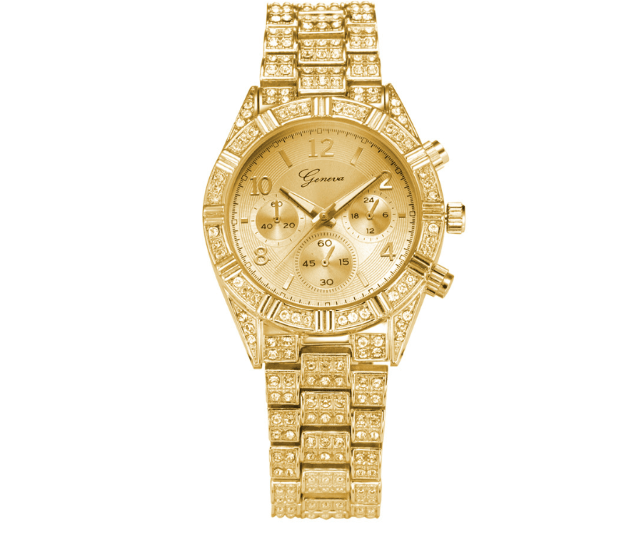 Reloj de Pulsera Cuarzo Crystal Mujer Acero Inoxidable