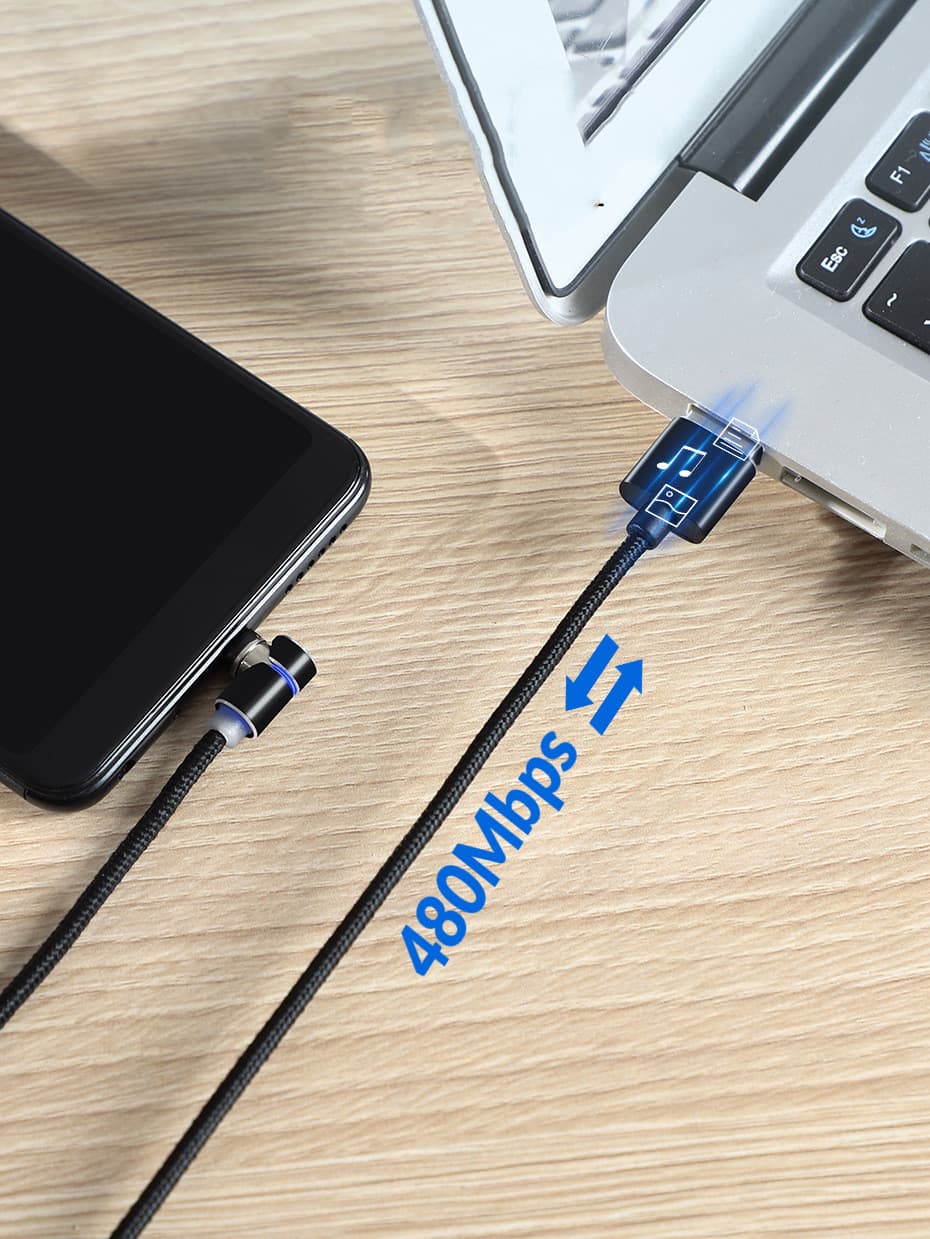 Cable de carga magnético LED USB Type-C
