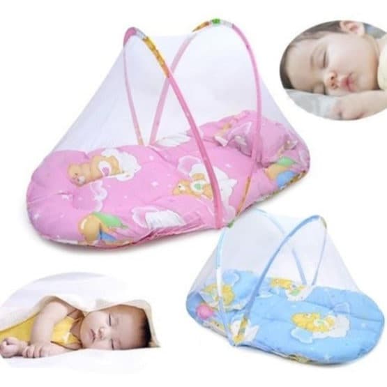 Cuna Portátil Plegable con Red Mosquitera para Bebés
