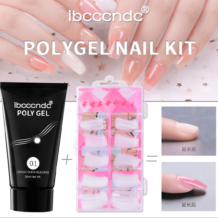 Pegamento de Uñas Postizas Cristal Transparente - 100 Piezas