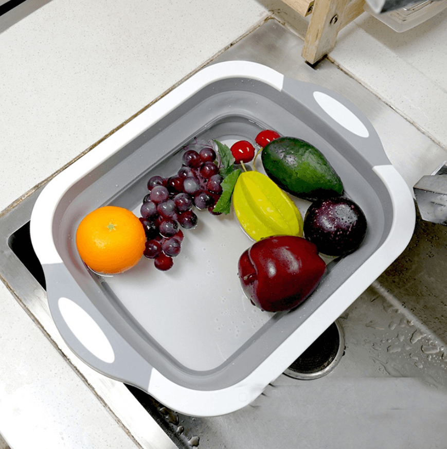Tabla de Picar Plegable Multiusos con Cesto