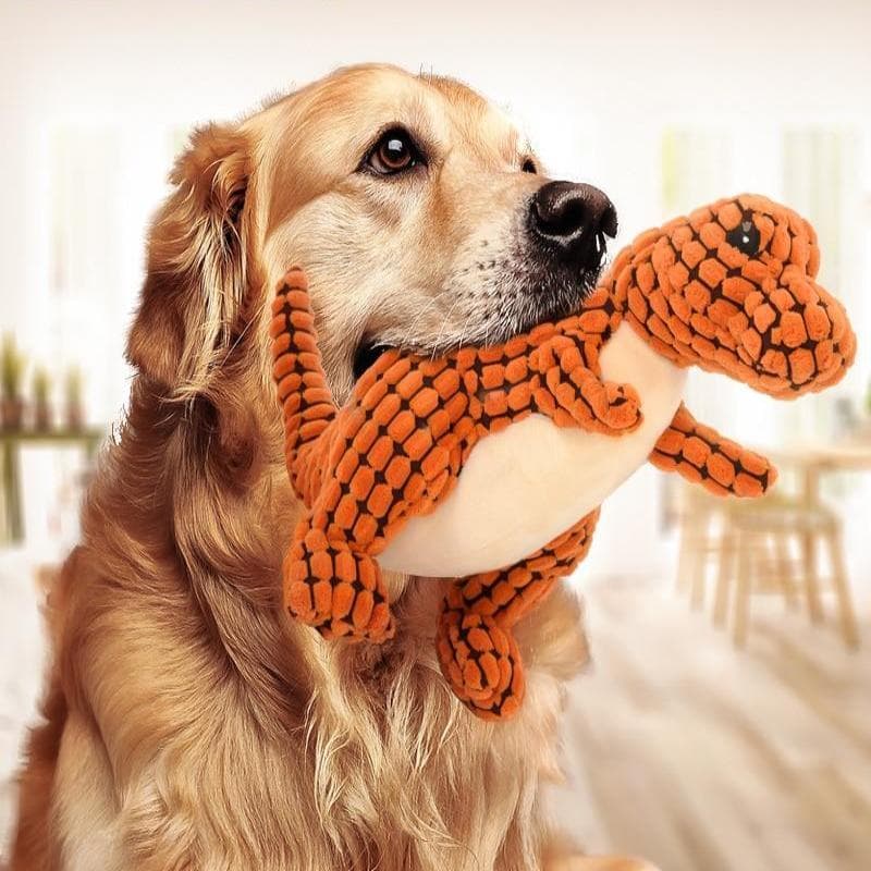 Juguete Dinosaurio para Perros Grandes - Peluche con Sonajeros