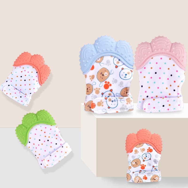 Guantes de Silicona para Bebé Antimordida con Sonido