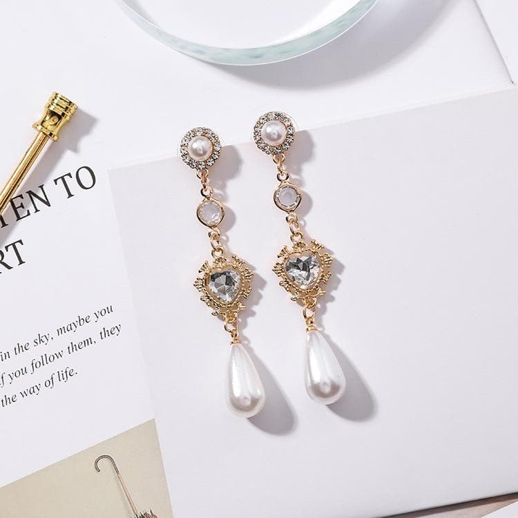Pendientes Perla Oro Gota