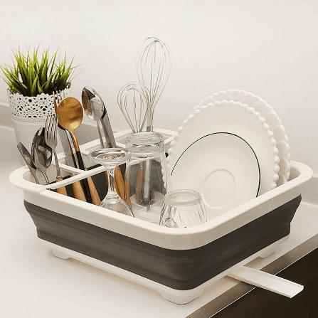 Escurridor de platos plegable para cocina