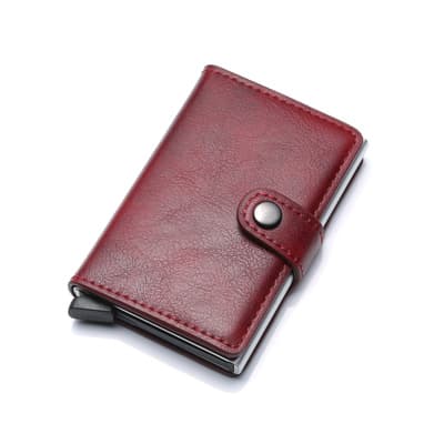 Cartera Hombre Vintage RFID Antirrobo Aluminio Cuero