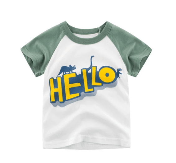 Camiseta de algodón infantil de verano para niño