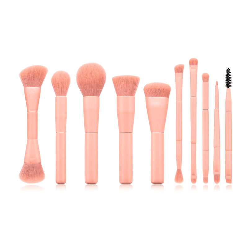Set de 10 brochas de maquillaje profesional