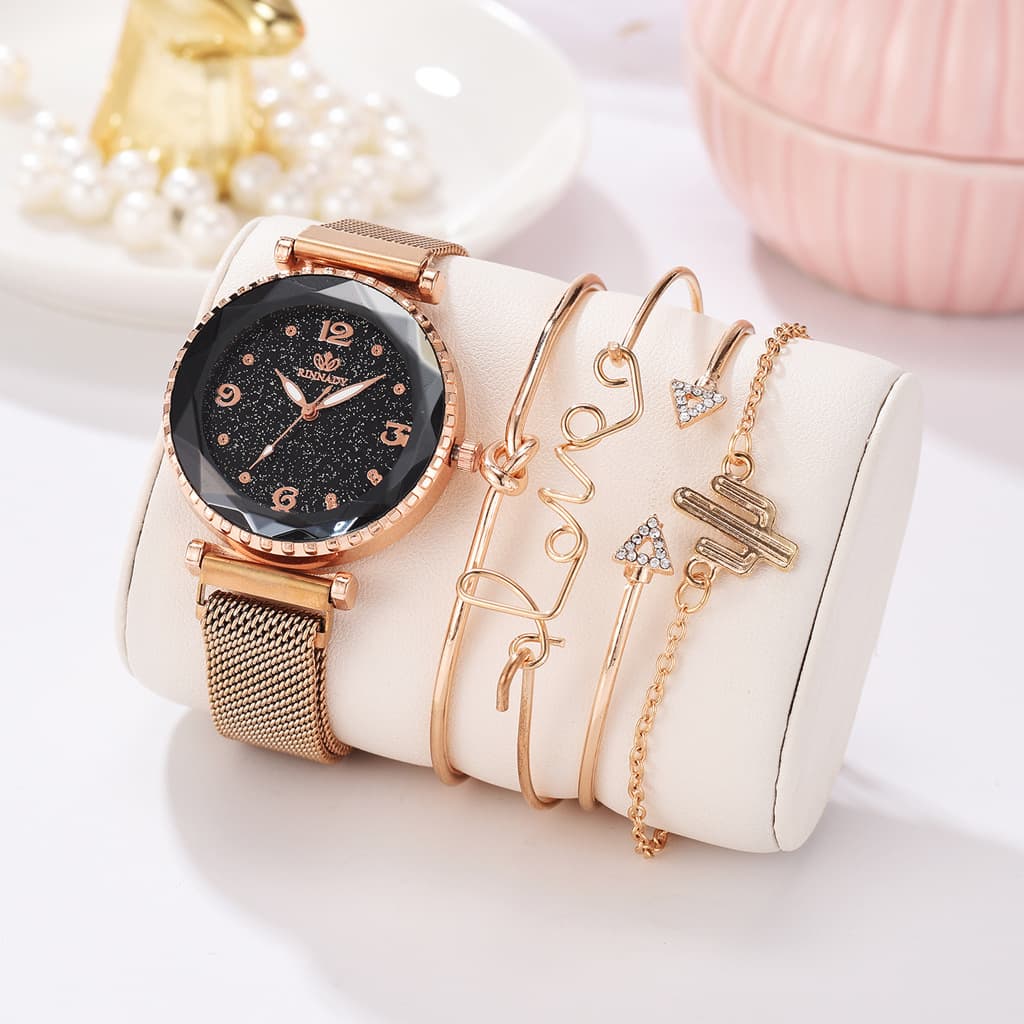 Reloj Pulsera Mujer Cielo Estrellado con Cierre Magnético