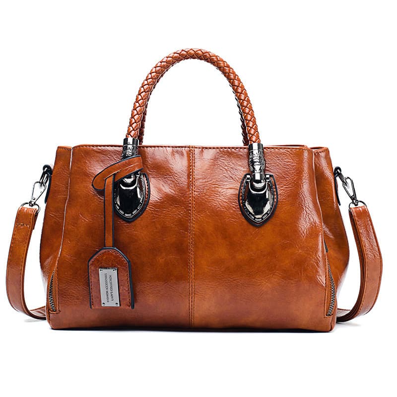 Bolso Vintage de Piel Engrasada Lujo para Mujer