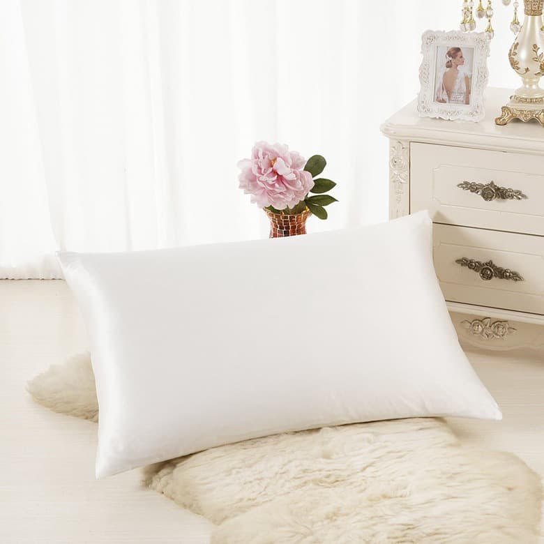 Funda de Almohada de Satén Sedoso Color Liso