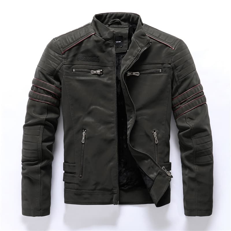 Chaqueta de Cuero PU para Hombre