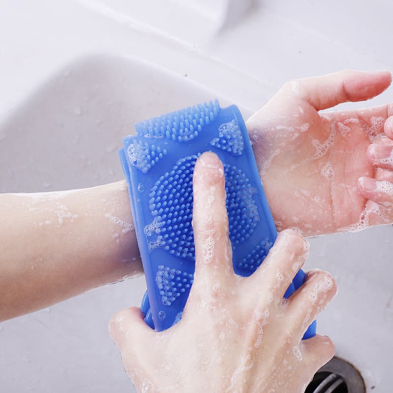 Toalla de Baño con Masajeador de Silicona para la Espalda