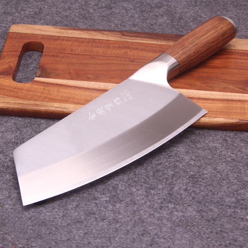 Cuchillo de Cocina Acero Inoxidable Mango Madera Amarilla