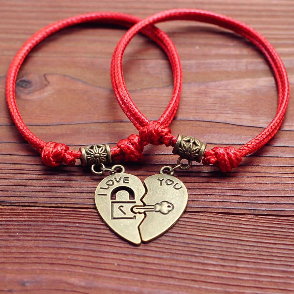 Pulseras de Pareja Simples para Novias