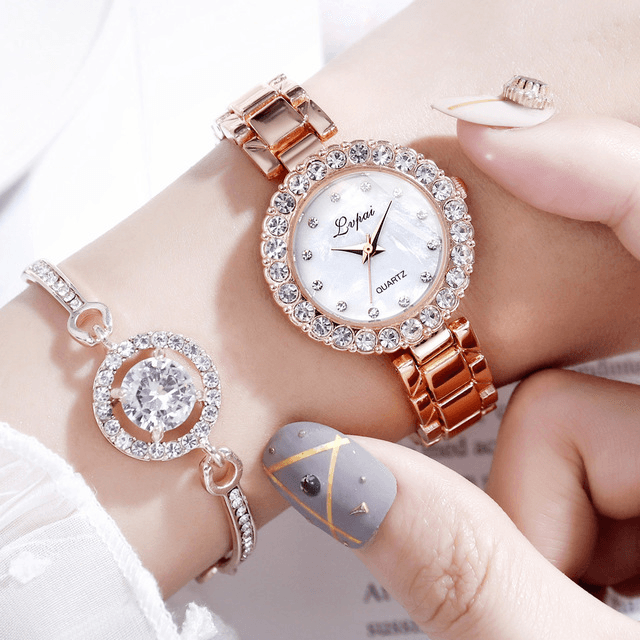 Reloj de Pulsera Mujer Cuarzo Lujo Elegante