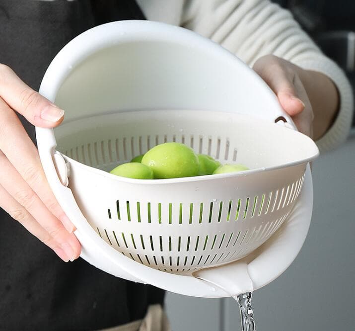 Cesta Drenadora Doble para Fregadero de Cocina