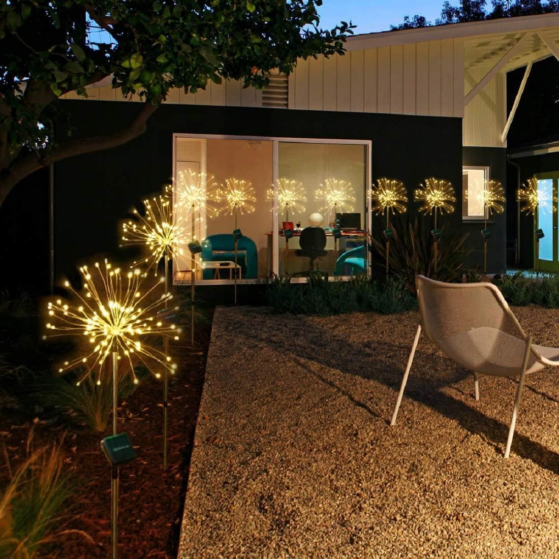 Guirnalda Solar LED Cobre Luces Navideñas Jardín