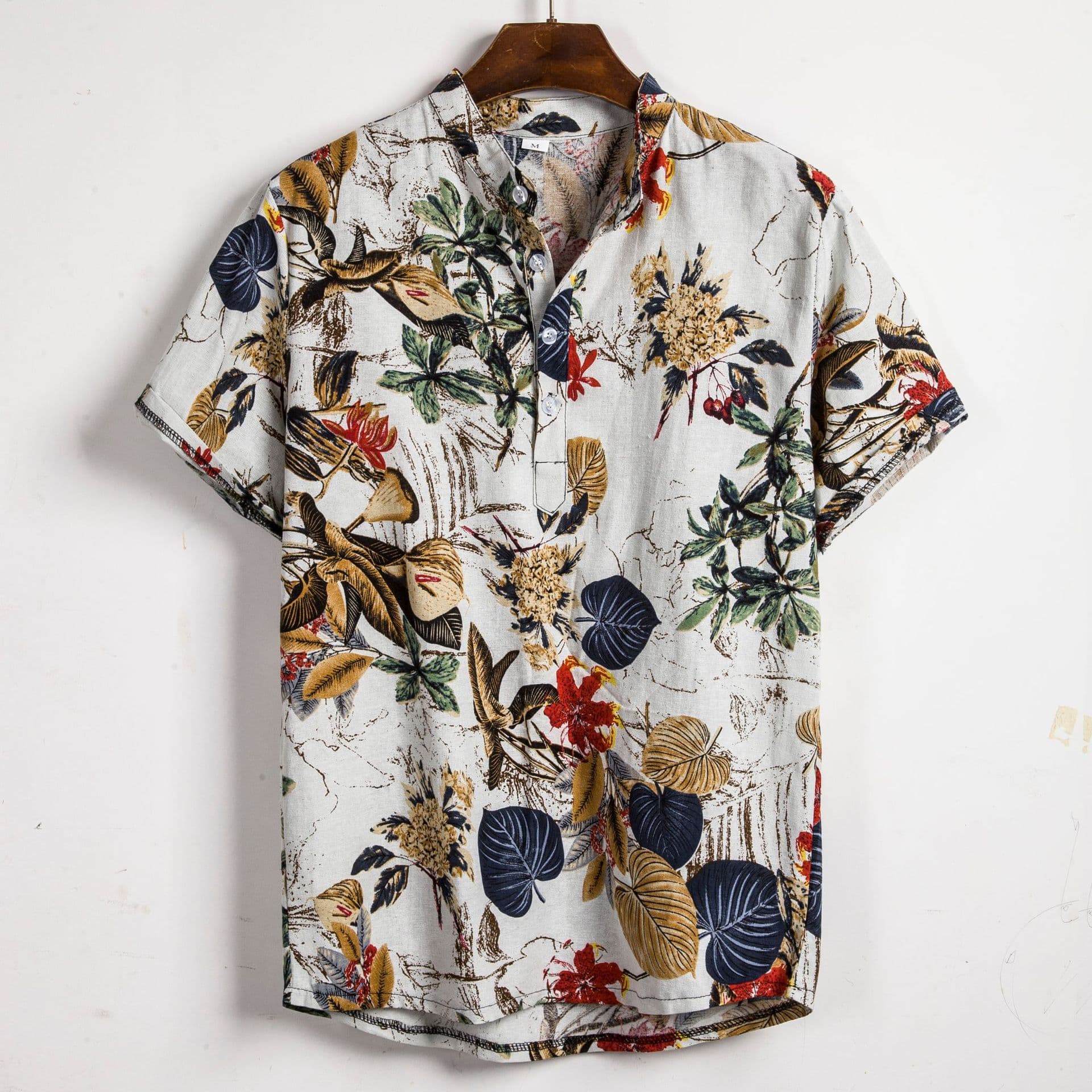 Camiseta Slim Hombre Contraste Geométrico