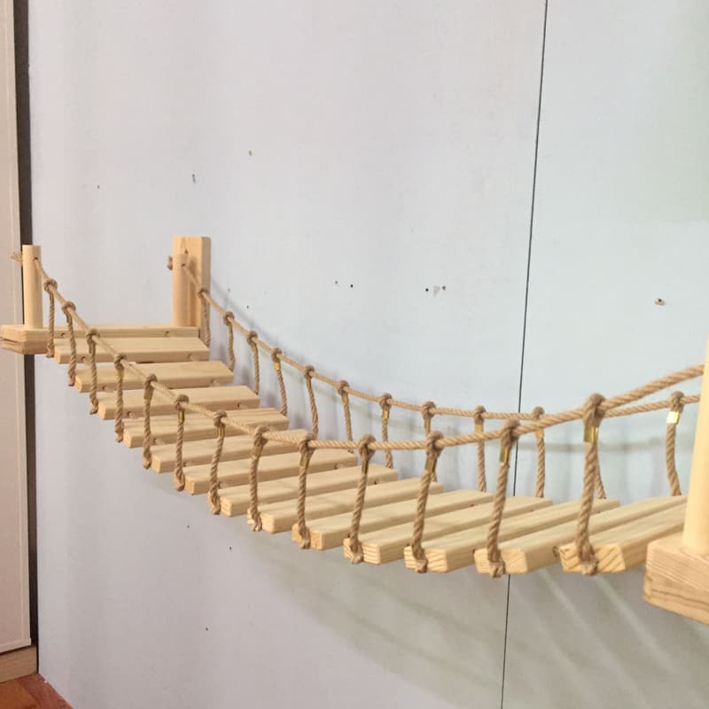 Árbol gato de pared en madera de pino