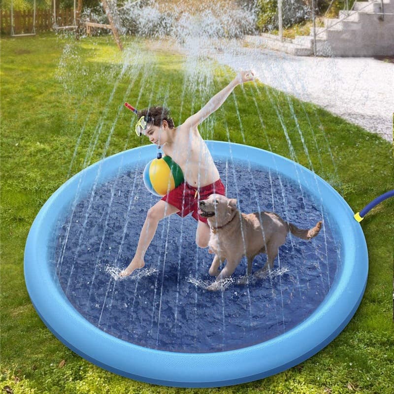 Alfombrilla Antideslizante Splash Pad para Niños y Mascotas 170cm