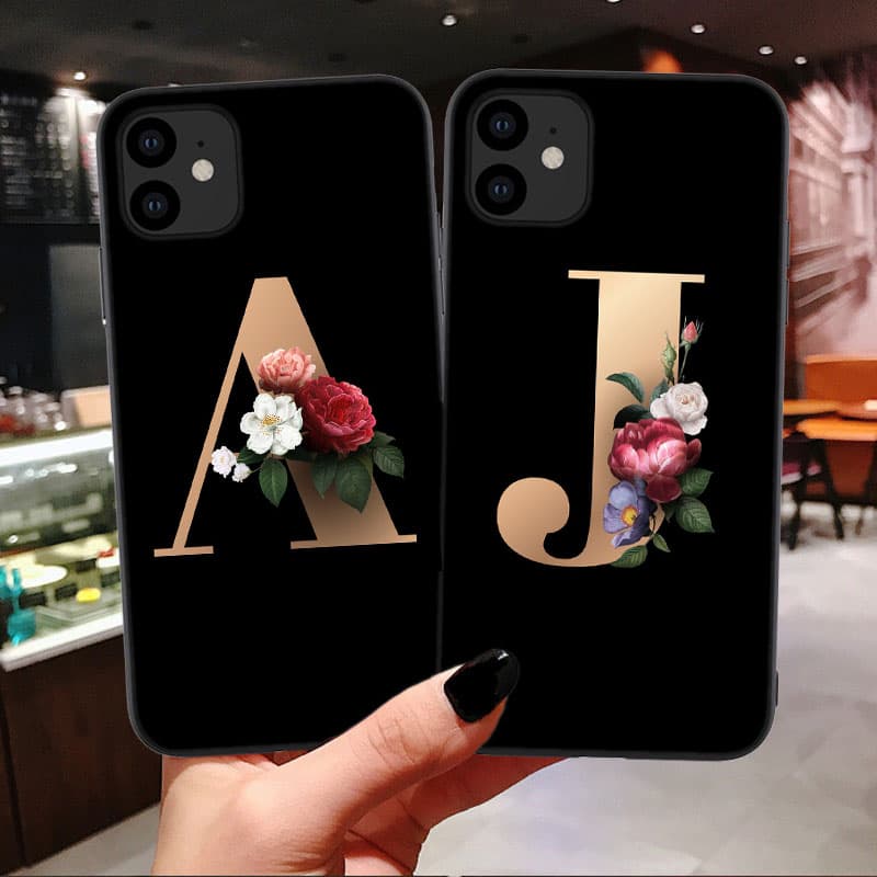 Fundas de Silicona para iPhone X con Alfabeto Inglés