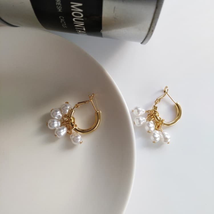 Pendientes de Perla con Borla