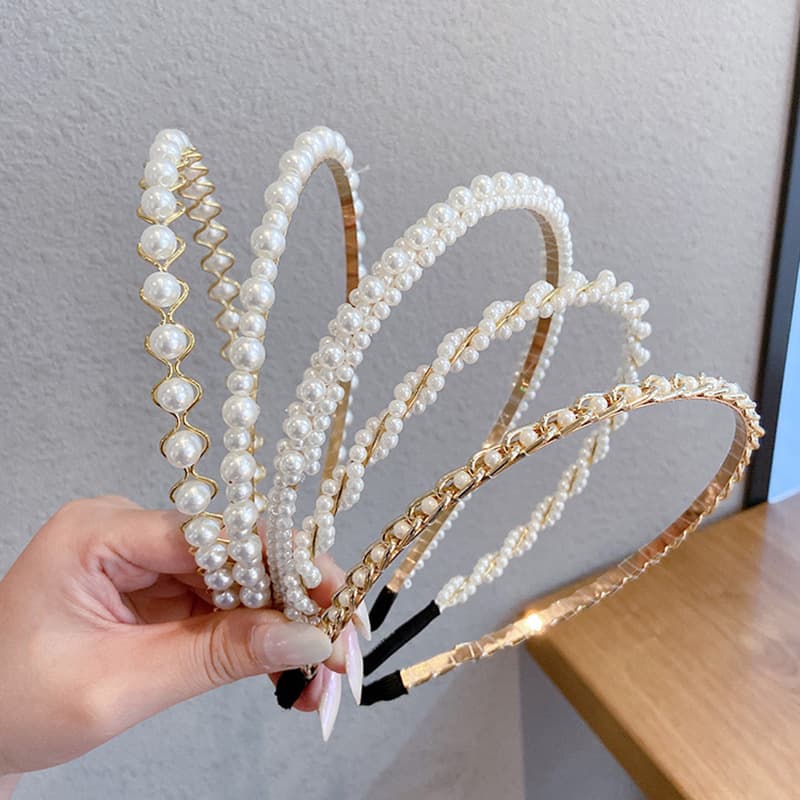 Diadema Fina de Perlas
