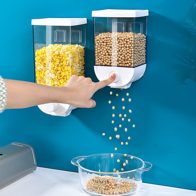 Dispensador de Cereales de Pared con Cierre Hermético