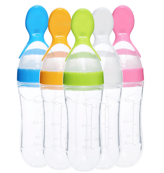 Cuchara y Botella Alimentadora para Bebé