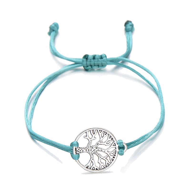Pulsera Tejida Árbol de la Vida Rojo