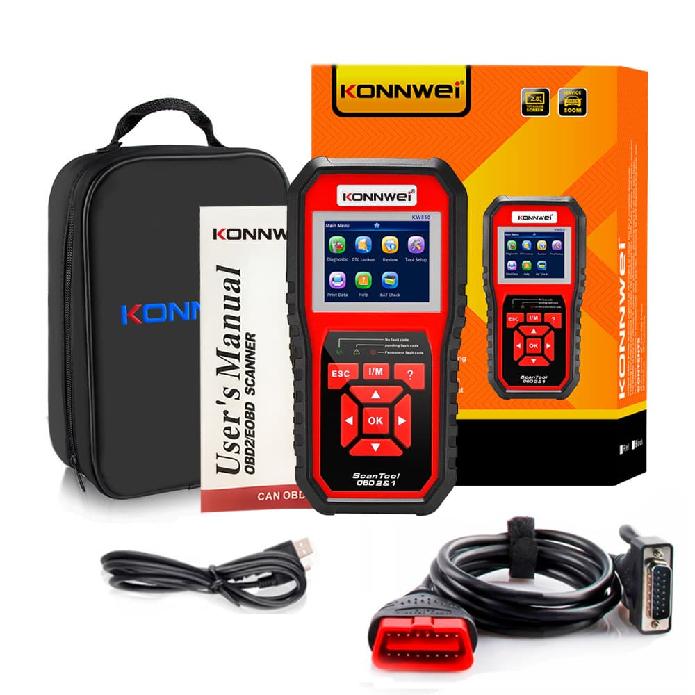 Escáner de Diagnóstico Automotriz KW850 OBD2 CAN BUS