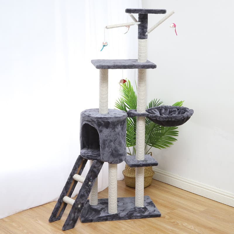 Árbol Rascador para Gatos con Casa